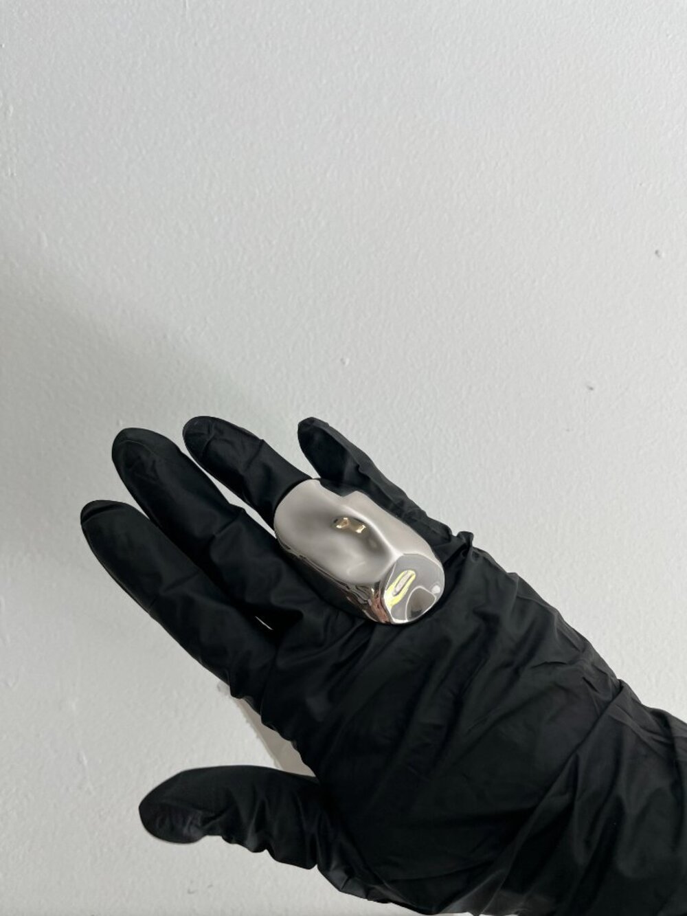 $590 Alexander McQueen Beam Ring color: SILVER New Size 11 Statement Ring Women - Picture 5 of 15